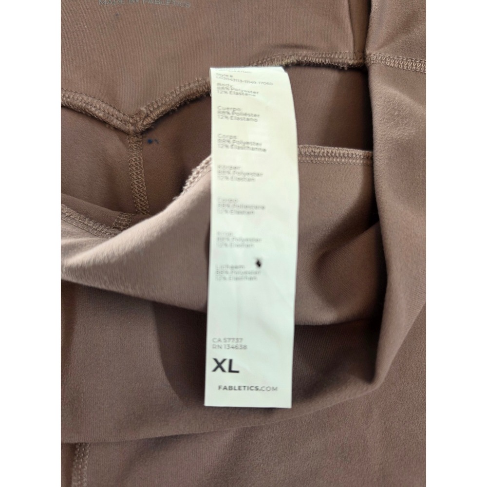Fabletics PowerHold High Waisted Lattice Back Leggings Mauve XL Purple Pink - Picture 3 of 8